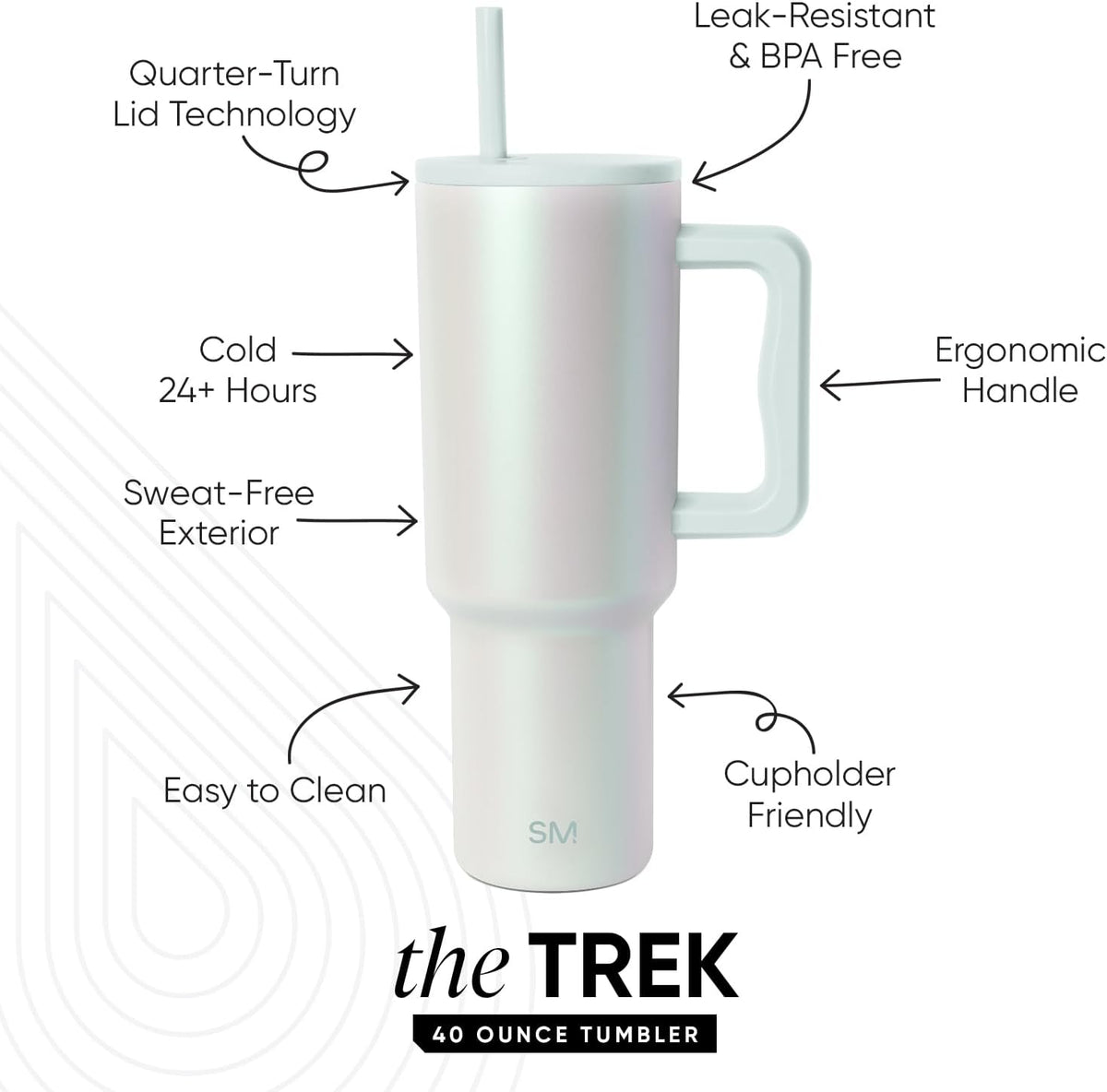 Tumbler with Handle and Straw | 30oz | Tie Dye - Colors A