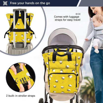 Leopard Light Gray Diaper Bag Backpack Insulated Pockets Organizer Bag Diaper Backpack for Boy Girl Unisex Baby Women Travel - Colors A