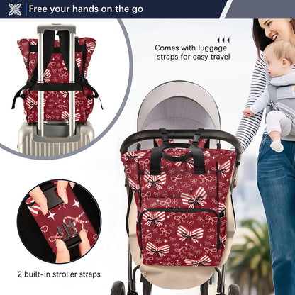 Leopard Light Gray Diaper Bag Backpack Insulated Pockets Organizer Bag Diaper Backpack for Boy Girl Unisex Baby Women Travel - Colors A