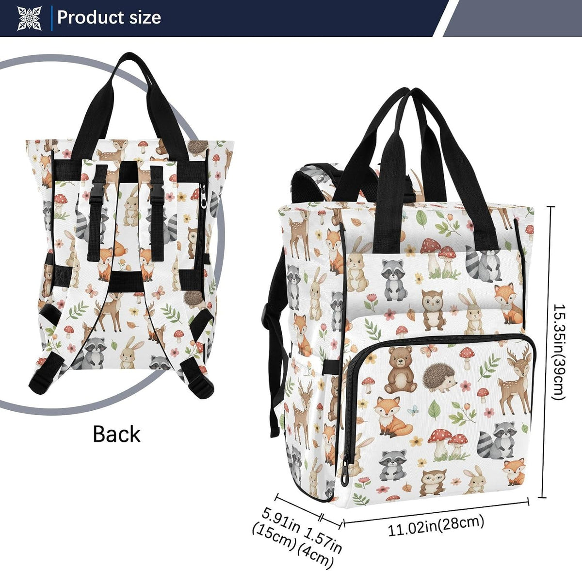 Leopard Light Gray Diaper Bag Backpack Insulated Pockets Organizer Bag Diaper Backpack for Boy Girl Unisex Baby Women Travel - Colors A