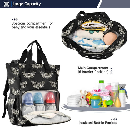Leopard Light Gray Diaper Bag Backpack Insulated Pockets Organizer Bag Diaper Backpack for Boy Girl Unisex Baby Women Travel - Colors A