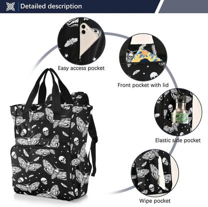 Leopard Light Gray Diaper Bag Backpack Insulated Pockets Organizer Bag Diaper Backpack for Boy Girl Unisex Baby Women Travel - Colors A