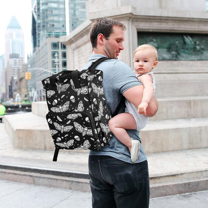 Leopard Light Gray Diaper Bag Backpack Insulated Pockets Organizer Bag Diaper Backpack for Boy Girl Unisex Baby Women Travel - Colors A