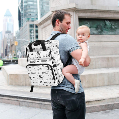 Leopard Light Gray Diaper Bag Backpack Insulated Pockets Organizer Bag Diaper Backpack for Boy Girl Unisex Baby Women Travel - Colors A