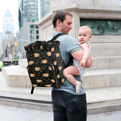 Leopard Light Gray Diaper Bag Backpack Insulated Pockets Organizer Bag Diaper Backpack for Boy Girl Unisex Baby Women Travel - Colors A