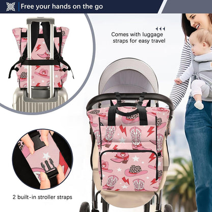 Leopard Light Gray Diaper Bag Backpack Insulated Pockets Organizer Bag Diaper Backpack for Boy Girl Unisex Baby Women Travel - Colors A