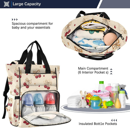 Leopard Light Gray Diaper Bag Backpack Insulated Pockets Organizer Bag Diaper Backpack for Boy Girl Unisex Baby Women Travel - Colors A