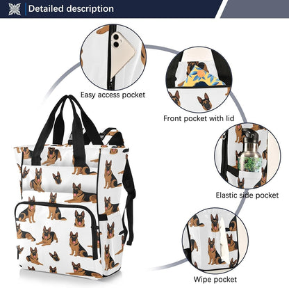 Leopard Light Gray Diaper Bag Backpack Insulated Pockets Organizer Bag Diaper Backpack for Boy Girl Unisex Baby Women Travel - Colors A