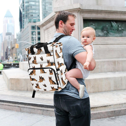 Leopard Light Gray Diaper Bag Backpack Insulated Pockets Organizer Bag Diaper Backpack for Boy Girl Unisex Baby Women Travel - Colors A