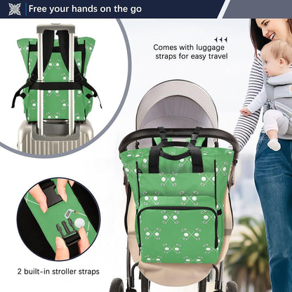 Leopard Light Gray Diaper Bag Backpack Insulated Pockets Organizer Bag Diaper Backpack for Boy Girl Unisex Baby Women Travel - Colors A