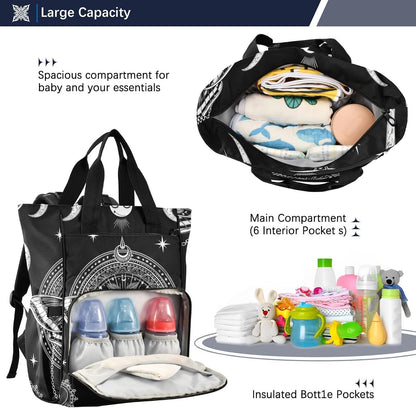 Leopard Light Gray Diaper Bag Backpack Insulated Pockets Organizer Bag Diaper Backpack for Boy Girl Unisex Baby Women Travel - Colors A