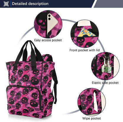 Leopard Light Gray Diaper Bag Backpack Insulated Pockets Organizer Bag Diaper Backpack for Boy Girl Unisex Baby Women Travel - Colors A