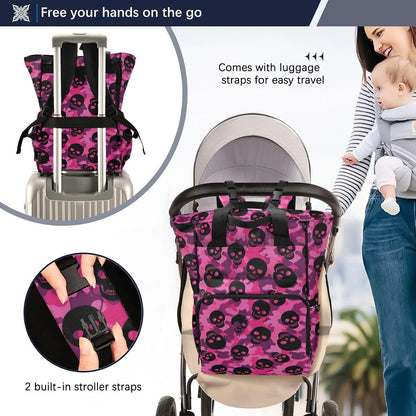 Leopard Light Gray Diaper Bag Backpack Insulated Pockets Organizer Bag Diaper Backpack for Boy Girl Unisex Baby Women Travel - Colors A