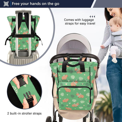 Leopard Light Gray Diaper Bag Backpack Insulated Pockets Organizer Bag Diaper Backpack for Boy Girl Unisex Baby Women Travel - Colors A