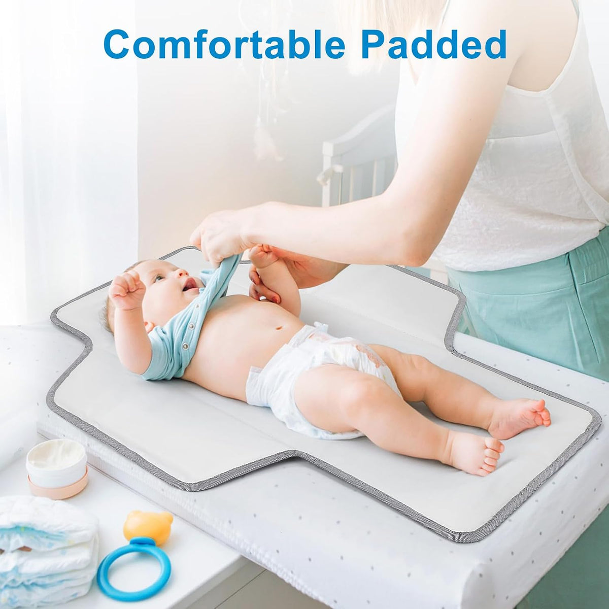 Portable Diaper Changing Pad, Waterproof Baby Changing Mat, Foldable Travel Diaper Changing Pads for Baby
