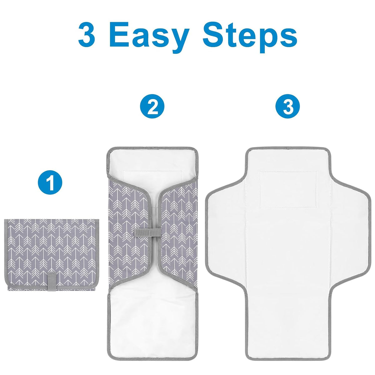Portable Diaper Changing Pad, Waterproof Baby Changing Mat, Foldable Travel Diaper Changing Pads for Baby
