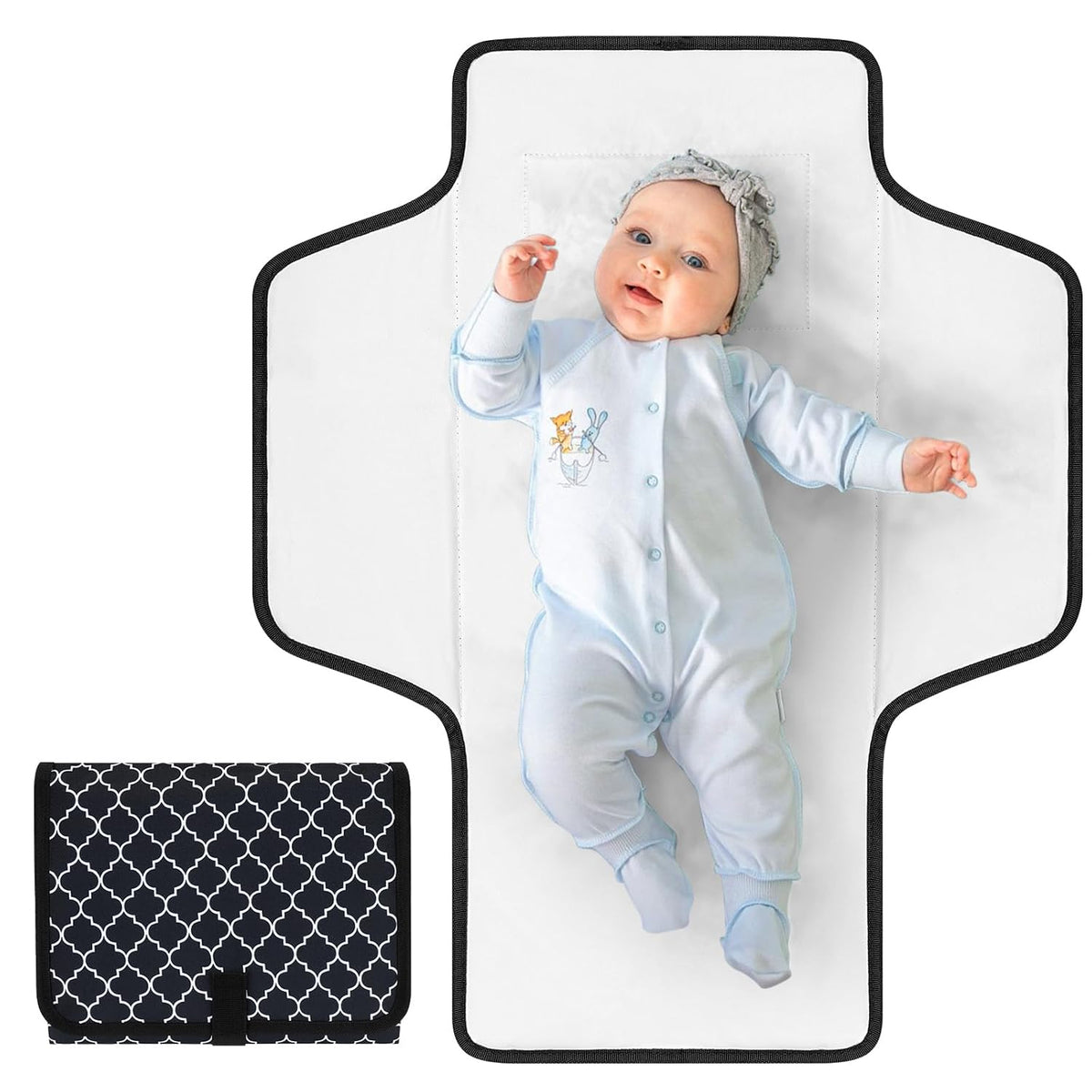 Portable Diaper Changing Pad, Waterproof Baby Changing Mat, Foldable Travel Diaper Changing Pads for Baby