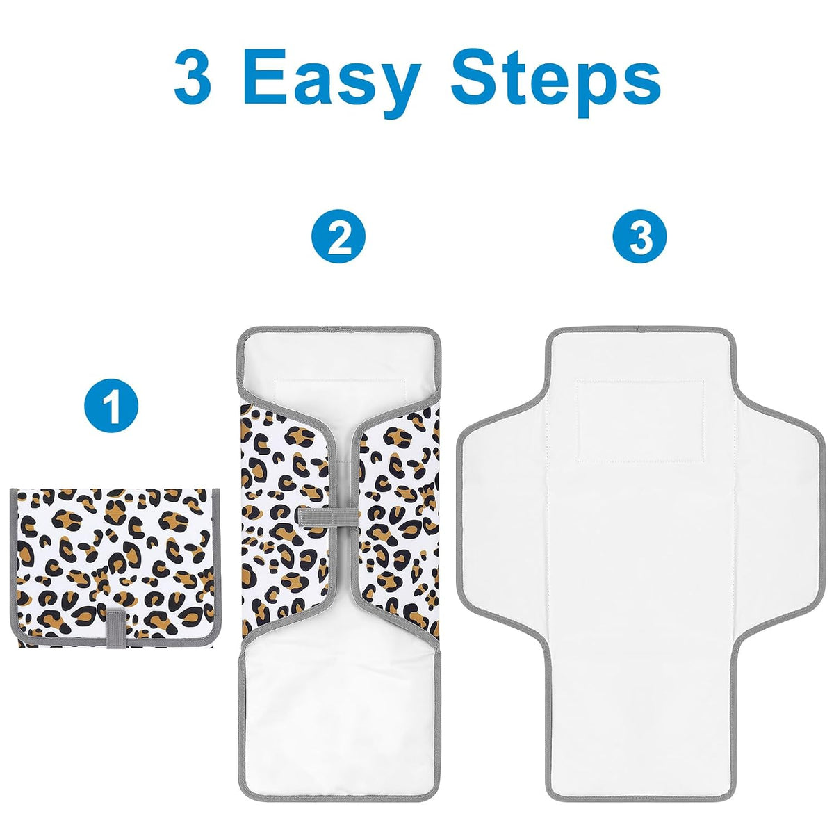 Portable Diaper Changing Pad, Waterproof Baby Changing Mat, Foldable Travel Diaper Changing Pads for Baby