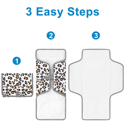 Portable Diaper Changing Pad, Waterproof Baby Changing Mat, Foldable Travel Diaper Changing Pads for Baby