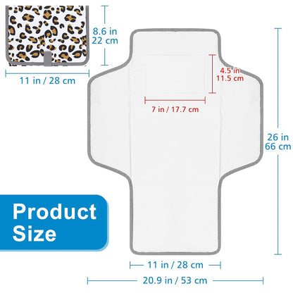 Portable Diaper Changing Pad, Waterproof Baby Changing Mat, Foldable Travel Diaper Changing Pads for Baby