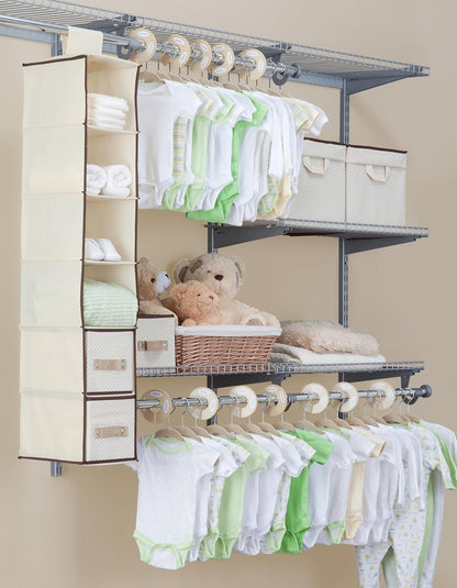Nursery Storage 48 Piece Set - Easy Storage/Organization Solution - Keeps Bedroom, Nursery & Closet Clean, Infinity Pink