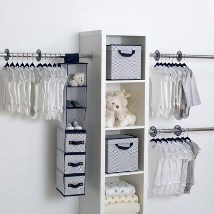 Nursery Storage 48 Piece Set - Easy Storage/Organization Solution - Keeps Bedroom, Nursery & Closet Clean, Infinity Pink