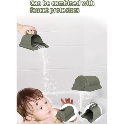 Bath Rinse Cup Silicone Shampoo Rinser Hair Rinser Portable Bathing Tool for Toddler Body Washing Bath Multifunctional Bathing Tool for