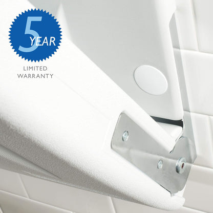 SafetyCraft Vertical Baby Diaper Changing Station, Wall Mounted, Built in Liner Dispenser, One Handed Adjustable Safety Strap (100-EV-SC) - Light Gray