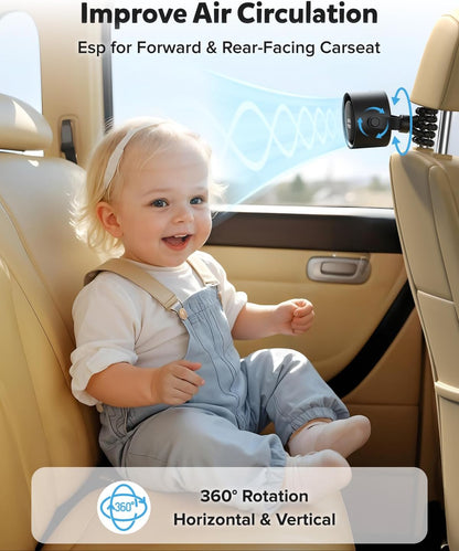 Baby Stroller Fan, Rechargeable Portable Clip on Fan, 17H Cooling