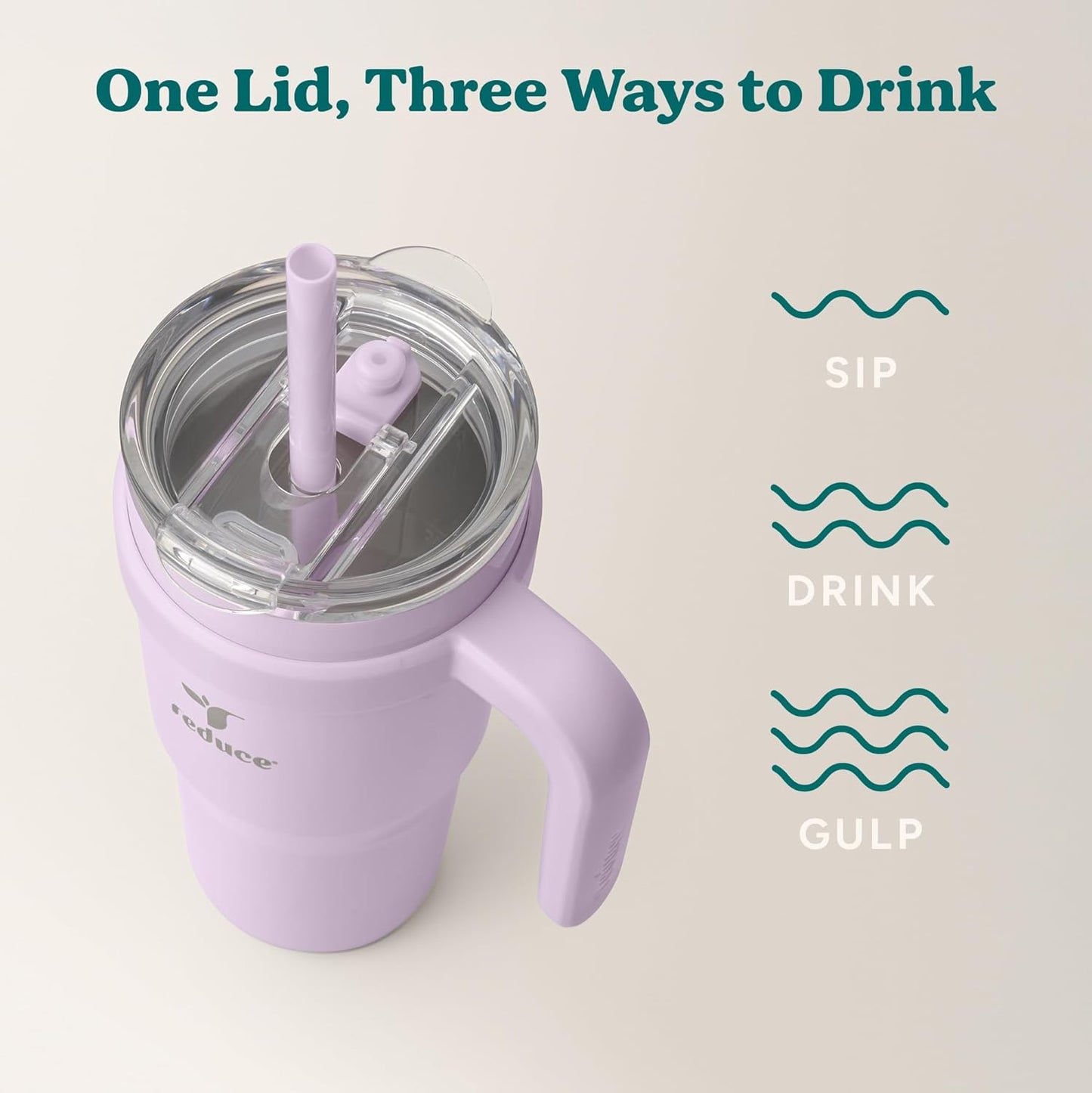 24 oz Stainless Steel Tumbler with Handle - Dual-Wall Vacuum Insulated Travel Mug, Sweat-Proof Lid & Reusable Straw - Keeps Drinks Cold for 24 Hrs, Fits Cupholders, Dishwasher Safe-Pink Cotton