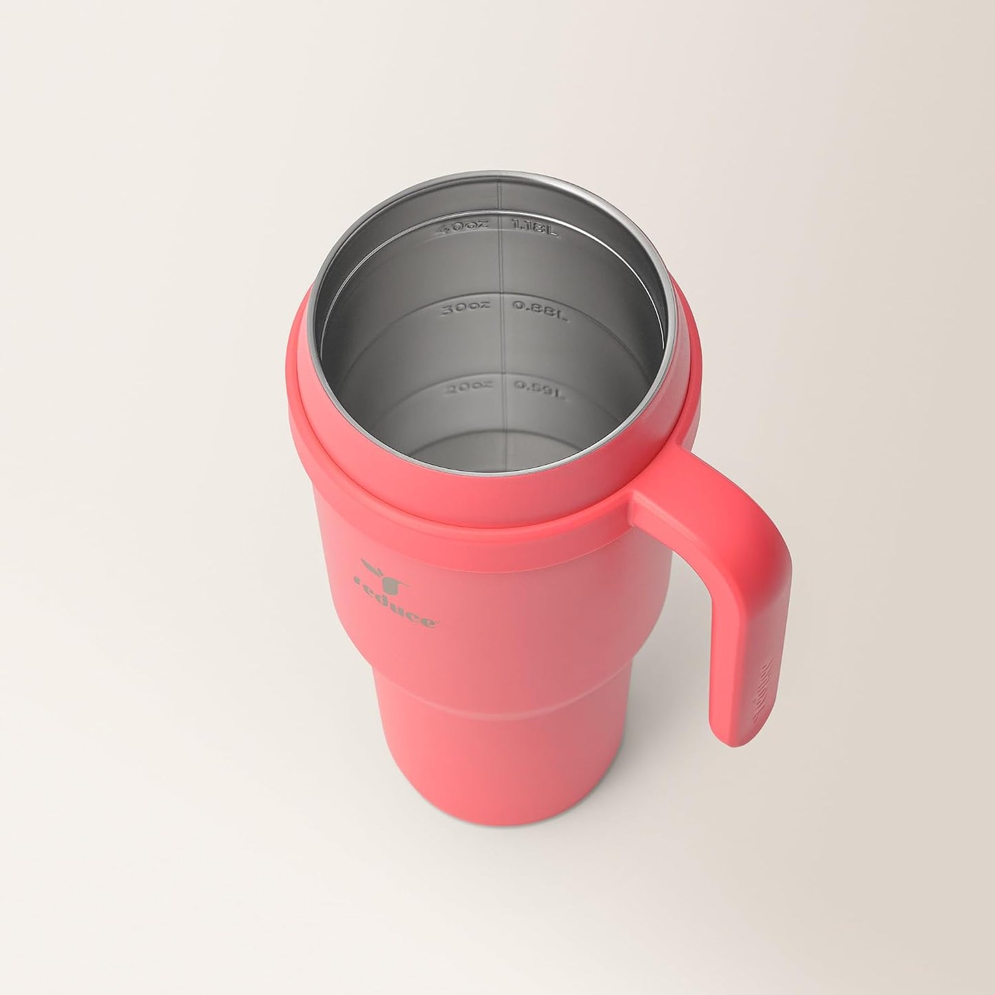 24 oz Stainless Steel Tumbler with Handle - Dual-Wall Vacuum Insulated Travel Mug, Sweat-Proof Lid & Reusable Straw - Keeps Drinks Cold for 24 Hrs, Fits Cupholders, Dishwasher Safe-Pink Cotton