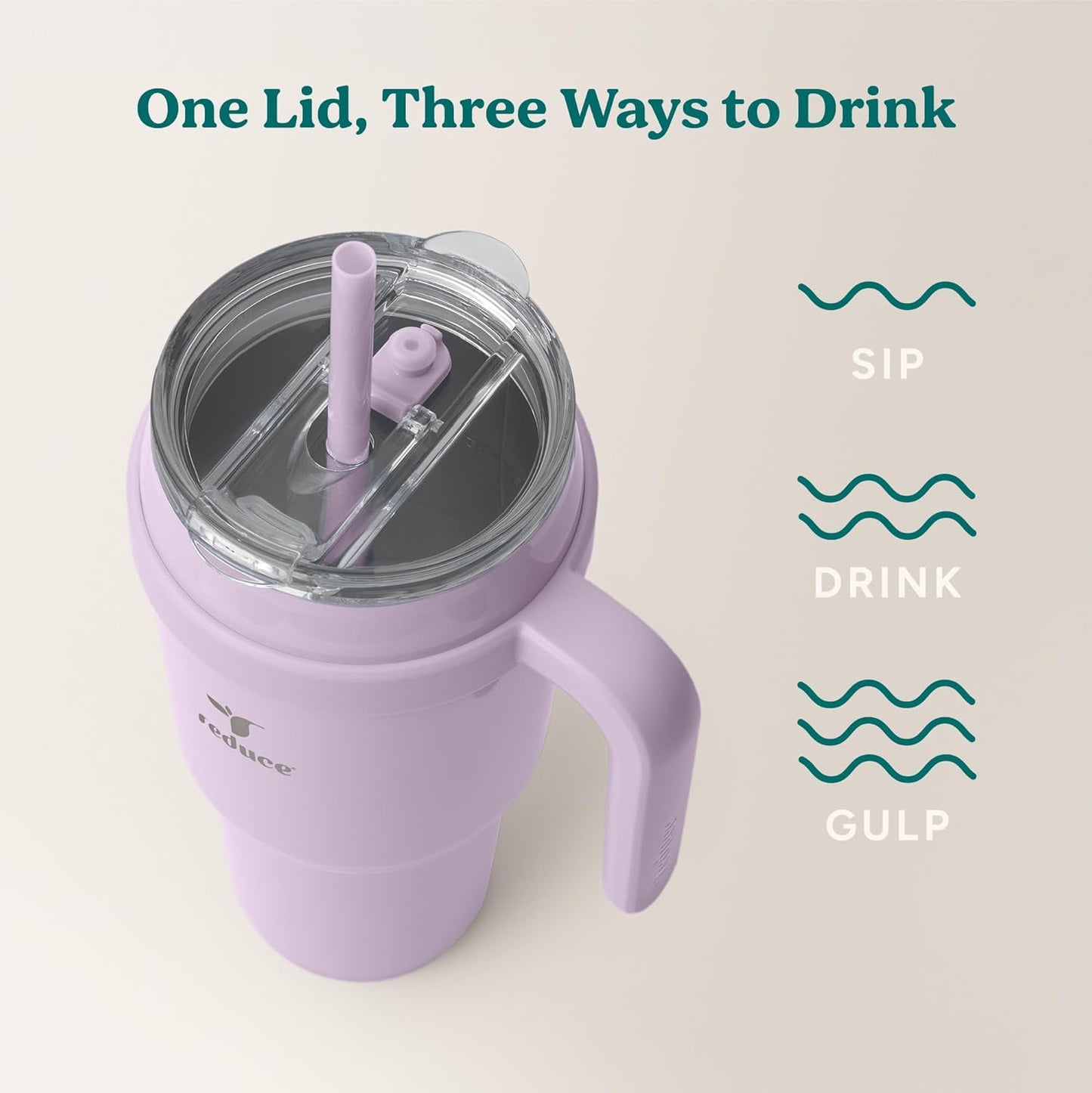 24 oz Stainless Steel Tumbler with Handle - Dual-Wall Vacuum Insulated Travel Mug, Sweat-Proof Lid & Reusable Straw - Keeps Drinks Cold for 24 Hrs, Fits Cupholders, Dishwasher Safe-Pink Cotton