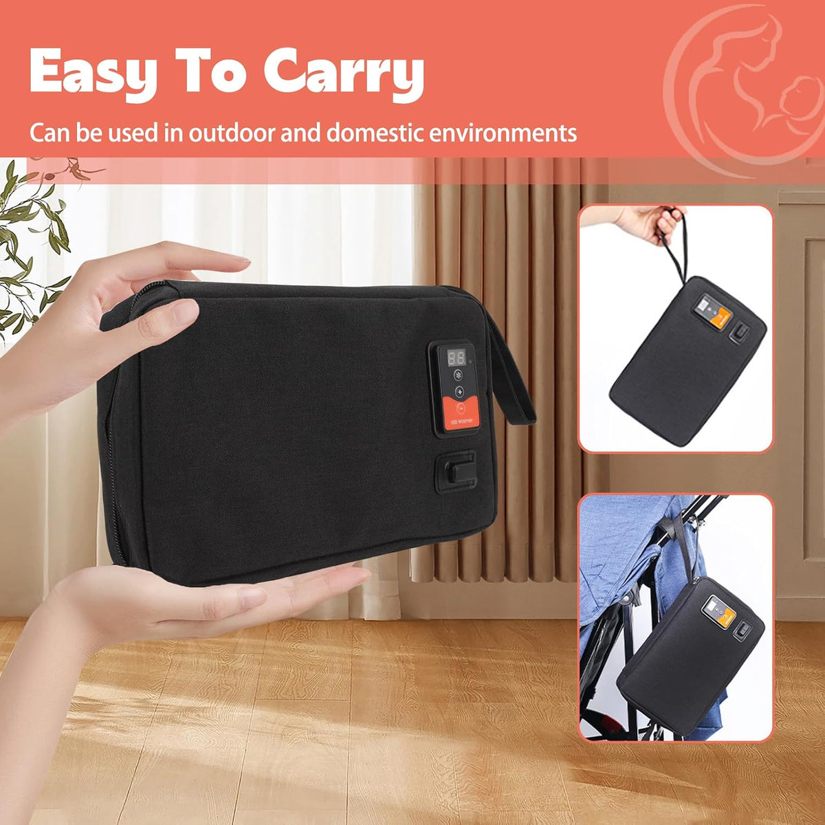 USB Baby Wipe Warmer, Adjustable 30-60°C, Portable