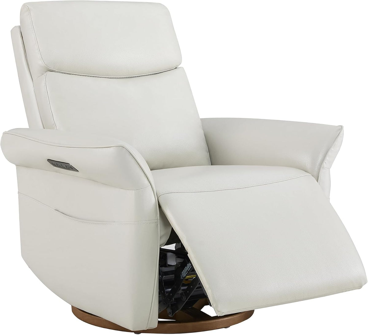 Power Swivel Glider Nursery Recliner Chair, Triple Motor, Khaki Grey