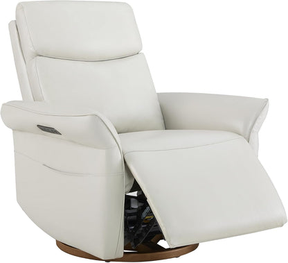 Power Swivel Glider Nursery Recliner Chair, Triple Motor, Khaki Grey