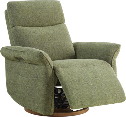 Power Swivel Glider Nursery Recliner Chair, Triple Motor, Khaki Grey