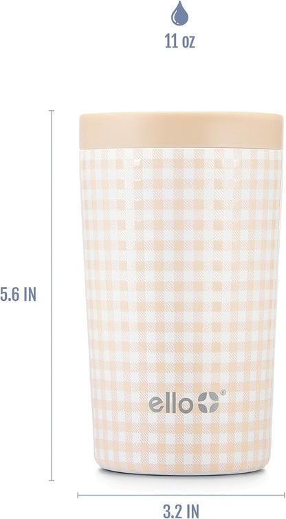 Jones 11oz Insulated Stainless Steel Leakproof Travel Mug, Black | Leakproof coffee cup keeps drinks hot for 3 hours. BPA-free, single-serve size, great for hot drinks, tea, and the office.