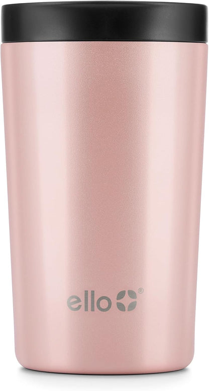 Jones 11oz Insulated Stainless Steel Leakproof Travel Mug, Black | Leakproof coffee cup keeps drinks hot for 3 hours. BPA-free, single-serve size, great for hot drinks, tea, and the office.