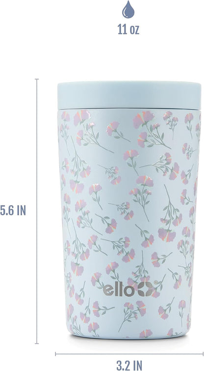 Jones 11oz Insulated Stainless Steel Leakproof Travel Mug, Black | Leakproof coffee cup keeps drinks hot for 3 hours. BPA-free, single-serve size, great for hot drinks, tea, and the office.