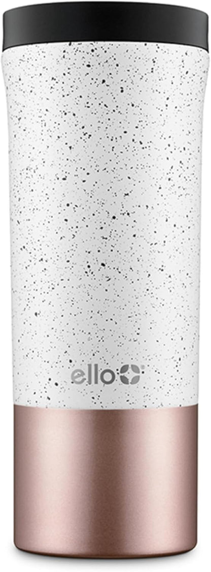 Jones 11oz Insulated Stainless Steel Leakproof Travel Mug, Black | Leakproof coffee cup keeps drinks hot for 3 hours. BPA-free, single-serve size, great for hot drinks, tea, and the office.