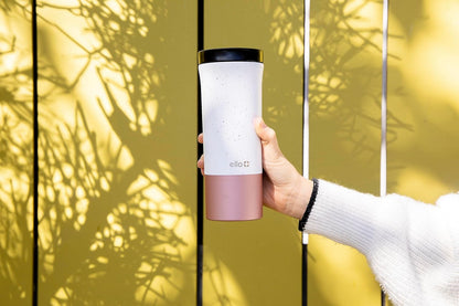 Jones 11oz Insulated Stainless Steel Leakproof Travel Mug, Black | Leakproof coffee cup keeps drinks hot for 3 hours. BPA-free, single-serve size, great for hot drinks, tea, and the office.