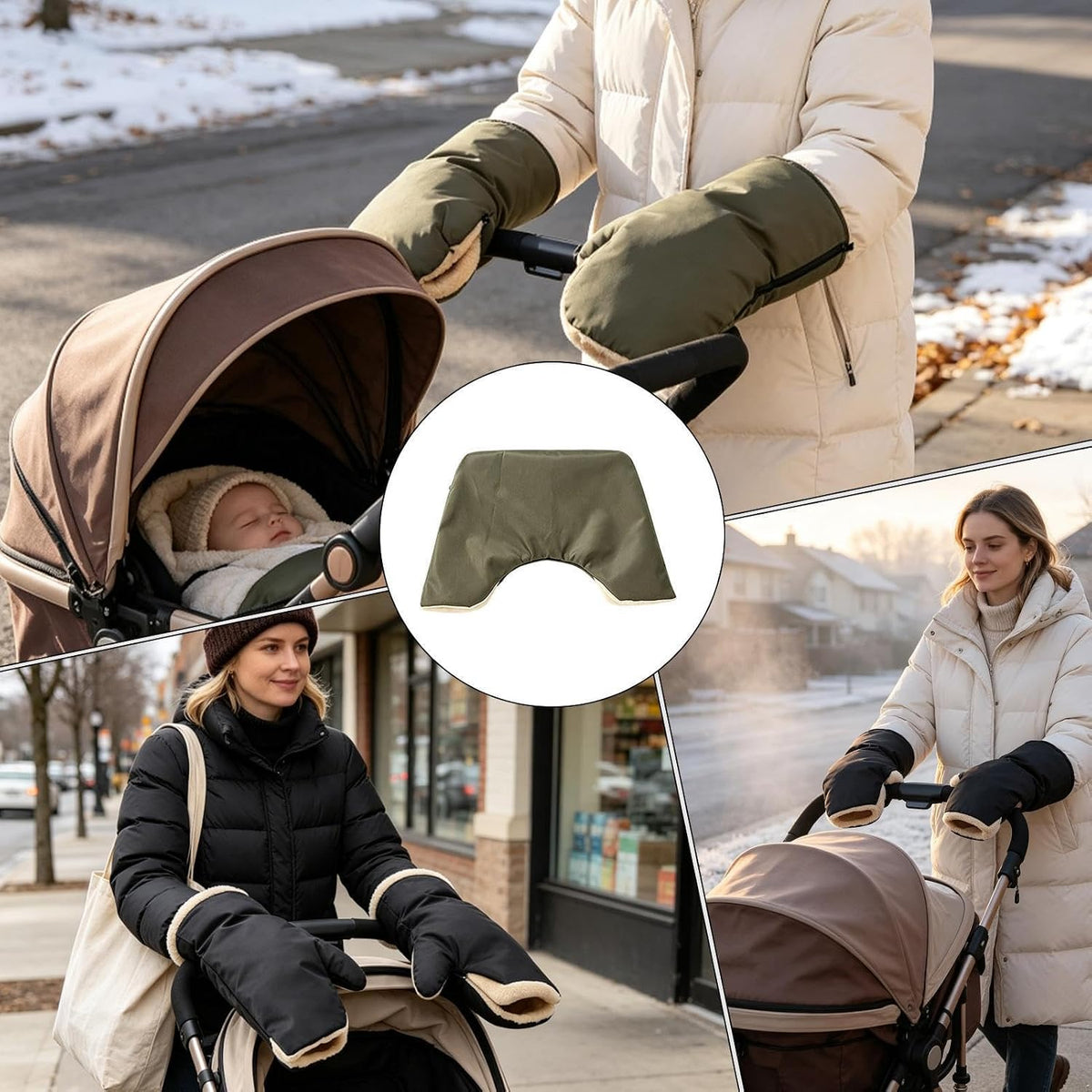 Portable Stroller Hand, Muff Universal Waterproof, Windproof Warm Fleece