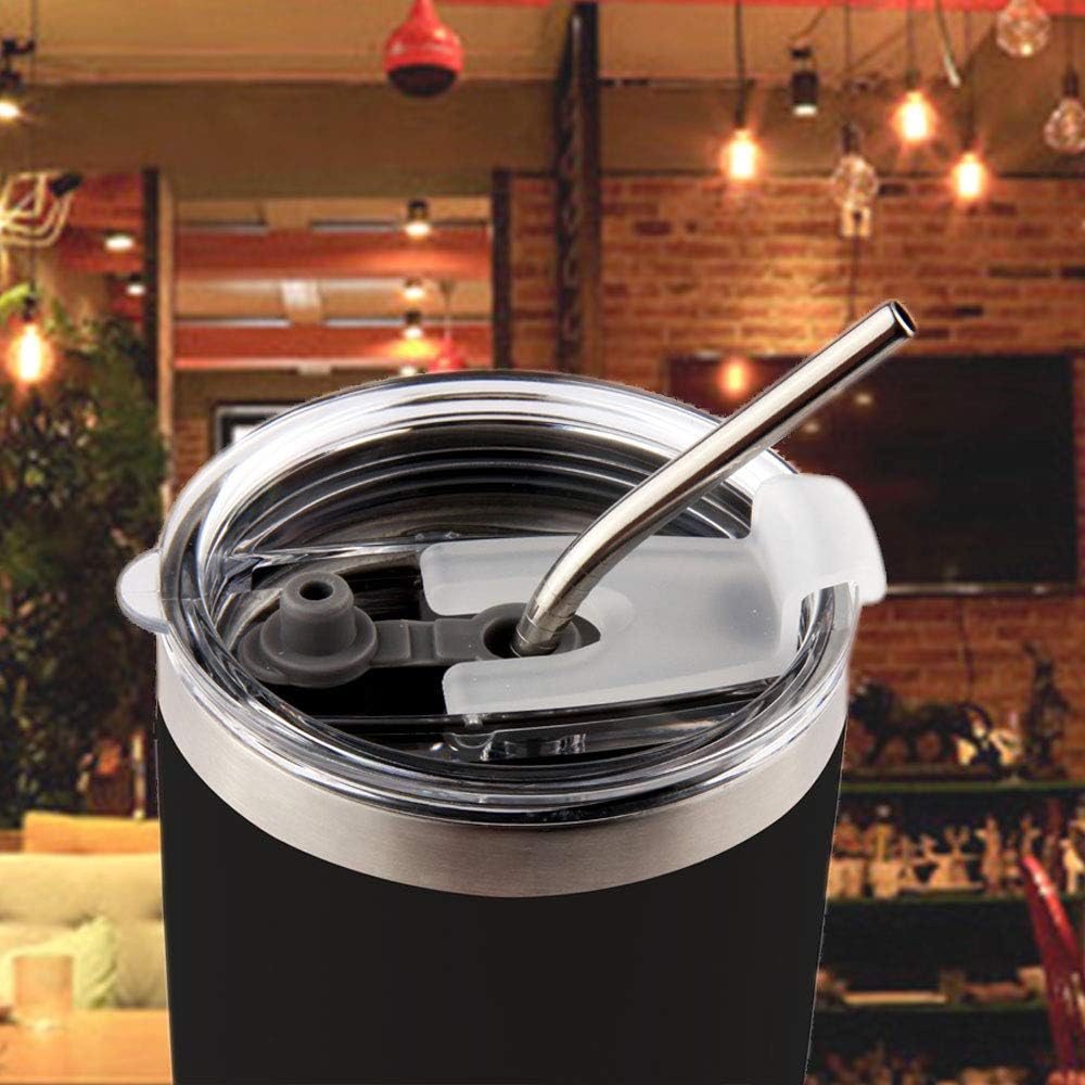 20oz Tumbler Stainless Steel with Lid Insulated Double Wall Coffee Travel Mug Durable Power Coated Thermal Cup Dishwasher Safty Sliver