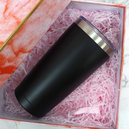 20oz Tumbler Stainless Steel with Lid Insulated Double Wall Coffee Travel Mug Durable Power Coated Thermal Cup Dishwasher Safty Sliver