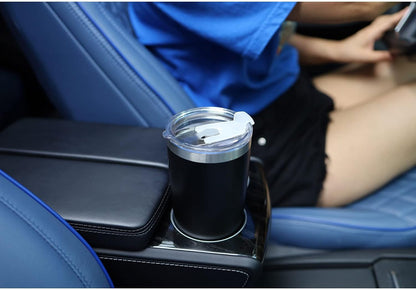 20oz Tumbler Stainless Steel with Lid Insulated Double Wall Coffee Travel Mug Durable Power Coated Thermal Cup Dishwasher Safty Sliver