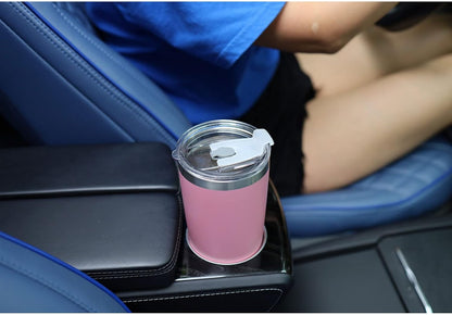 20oz Tumbler Stainless Steel with Lid Insulated Double Wall Coffee Travel Mug Durable Power Coated Thermal Cup Dishwasher Safty Sliver