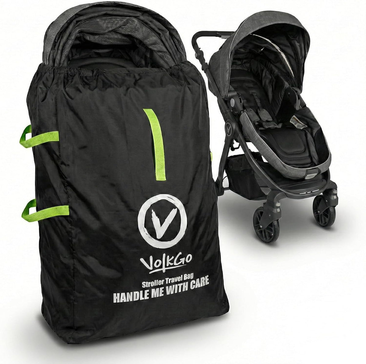 Large Stroller Bag for Airplane, Large Cover for Airtravel, Jogger & Umbrella Stroller Cover for Travel - Fits Wide, Gate Check Bag, Heavy Duty Durable Infant carrier covers for Air Travel