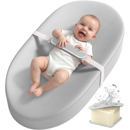 Wipeable Changing Pad for Dresser Waterproof Leather Baby Diaper Changing Pads Washable Nursery Change Mat Beige