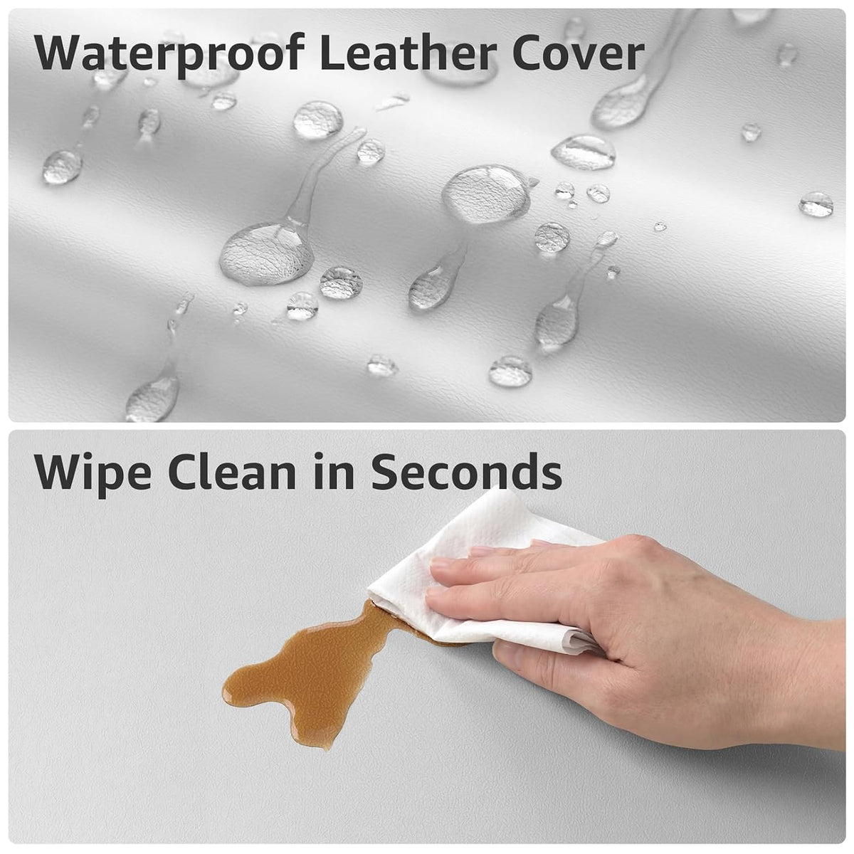 Wipeable Changing Pad for Dresser Waterproof Leather Baby Diaper Changing Pads Washable Nursery Change Mat Beige