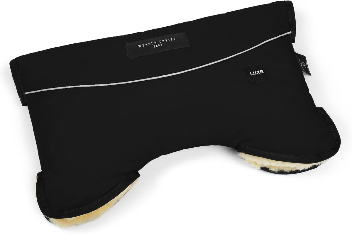 Baby Stroller muff Made of Sheepskin - MOFFY Luxe is The Ideal Hand Warmer for Buggies Made of Medical Fur, Easy to use